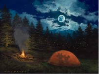 Minnie Mouse Artwork Minnie Mouse Artwork Camping under the Moon  (SN)